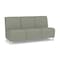 Lesro Siena Armless 3 Seat Tandem Seating No Center Arms, Brushed Steel, OH Eucalyptus Uph SN3102 - alternate 1